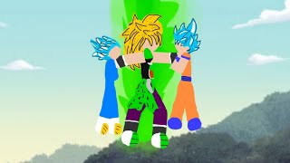 Goku vs Vegeta vs Broly - Drawing Cartoons 2