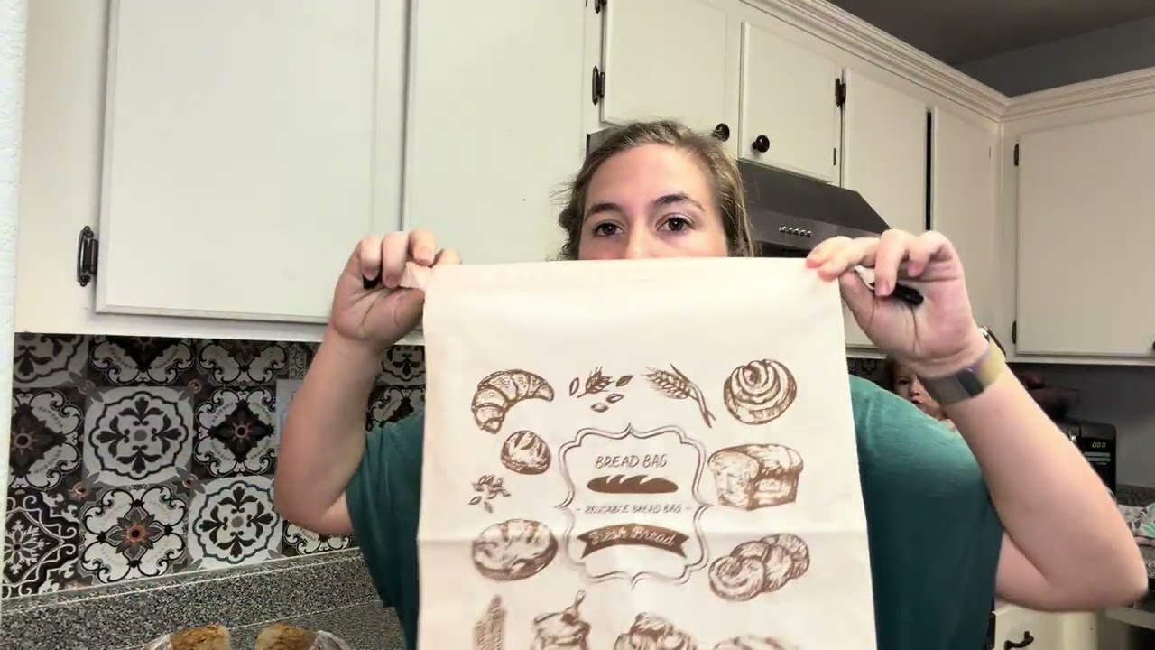 2 Pack Bread Bags for Homemade Sourdough, Moisture Lock, Reusable Linen and Beeswax Storage Bags