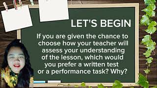 WEEK 10 | CHAPTER 5 | LESSON 2 | PURPOSE AND METHODS OF ASSESSMENT