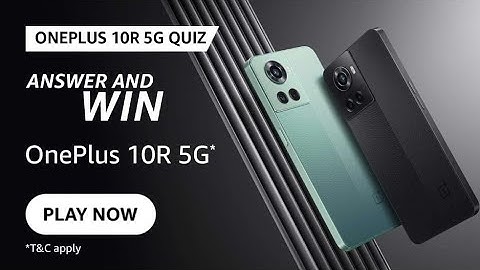 Amazon OnePlus 10R 5G Quiz Answers Today | 30 April 2022