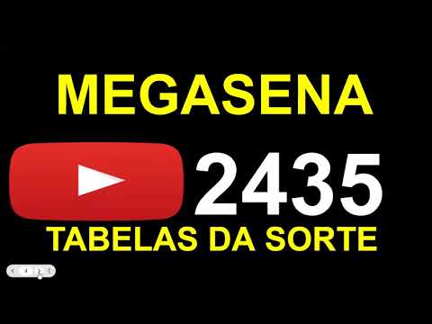 MEGASENA 2435 DICAS E NUMEROS DA SORTE .RESULTADO​​​​​​​​​ E ANALISES DA MEGA SENA 2434