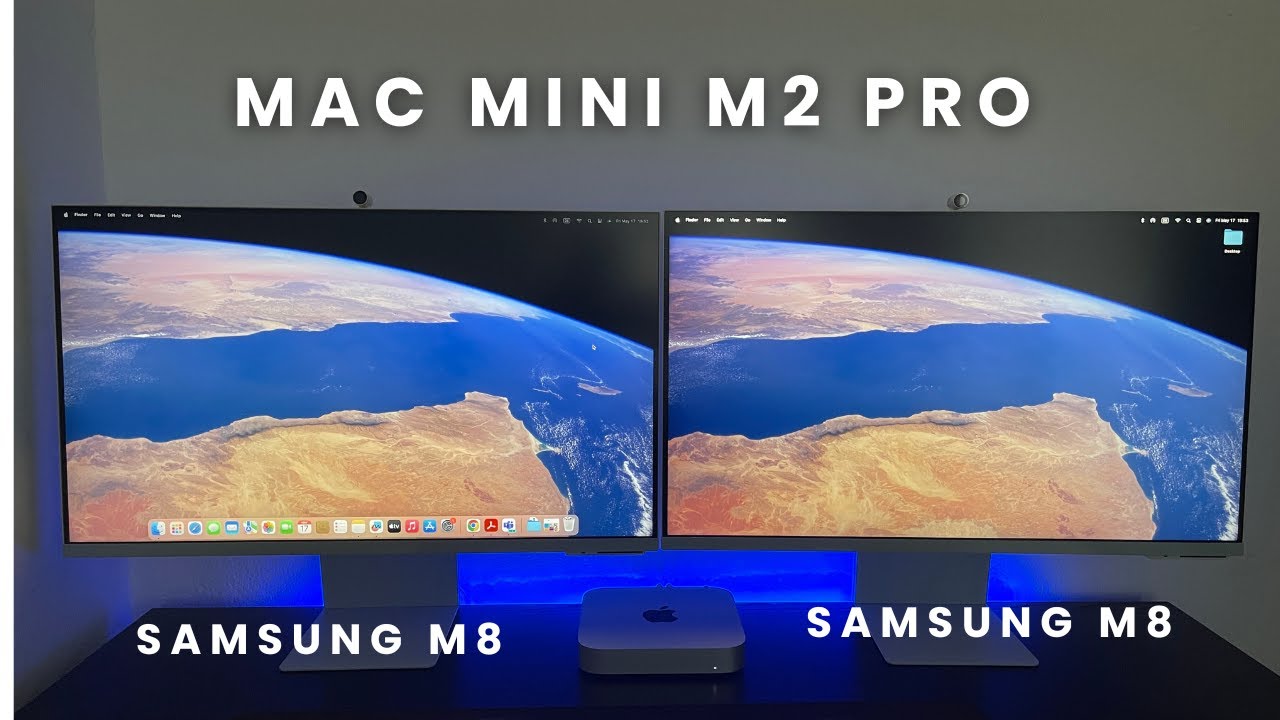 Work Station Setup | Dual Monitor | Samsung M8 | Mac mini M2 Pro - YouTube