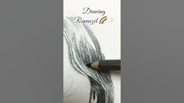 Drawing Disney Princess Rapunzel with Pascal from Tangled ✨ #shorts