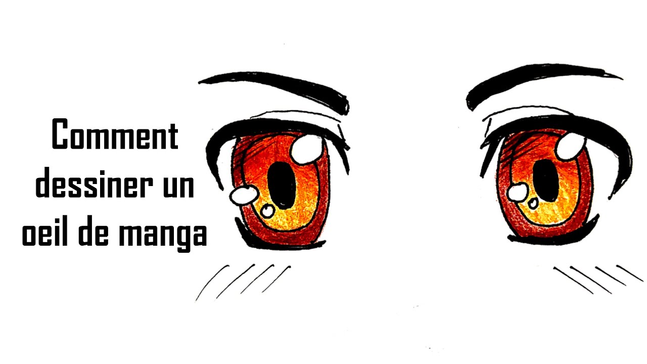 Comment dessiner un oeil de manga facile - YouTube
