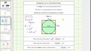 Find the Area Inside a Square and Outside a Circle
