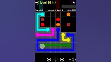 Flow Free Regular Pack 8x8 Level 19 Walkthrough