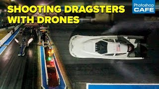 Shooting DRAG RACING with DRONES:  10,000 HP NITRO FUNNY CARS