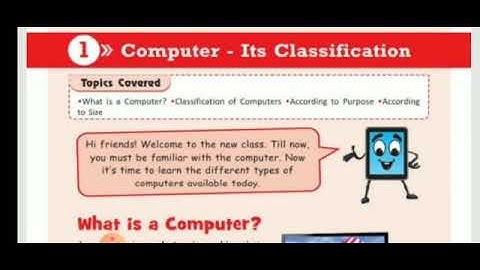Class 4th computer ch -1 Computer- Its classifications