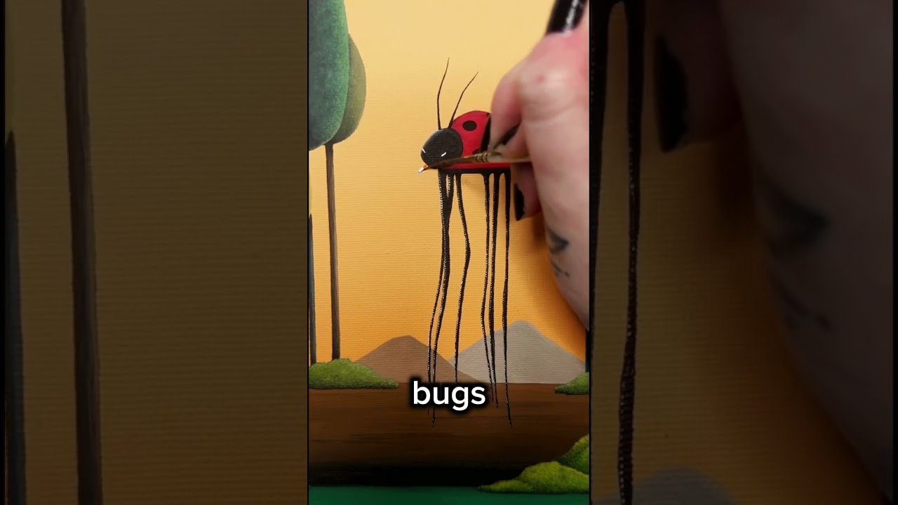 This artist painting process is unpredictable 💯😯(@smallwhitemonster) ig