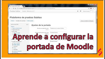 Configuración de la portada (curso de Moodle)