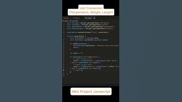 Tutorial Unit Conversion (Temp, Weight, Length) - Mini Project Javascript #shorts #tutorial #js