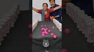 Mom and son Amazing malti colour boll roll family challenge #shorts #games
