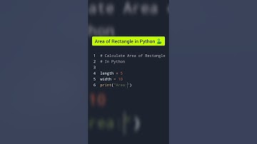 Area of a Rectangle in Python🐍 | #shorts #python