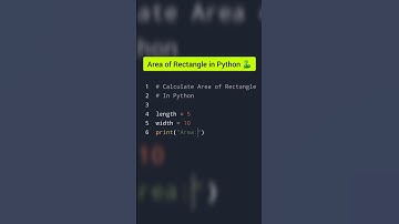 Area of a Rectangle in Python🐍 | #shorts #python