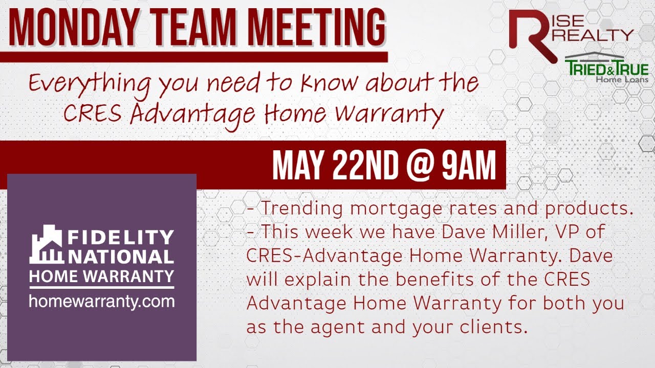 Learn the benefits of the CRES Fidelity Home Warranty│Rise Realty YouTube