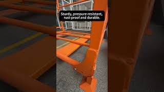 Smart Warehouse Storage: Stackable Metal Tire Racks #shorts