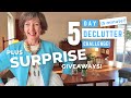 COACHING GIVEAWAYS! 5 Day Declutter Challenge! Livingroom, Flylady Spring 2022