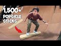 I built the most strongest skateboard using popsicle sticks