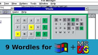 Trying 9 different Wordles for Windows 3.1 and DOS on retro hardware