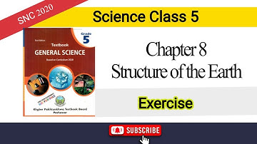 Class 5 Science Chapter 8 Structure of the Earth Exercise SNC 2020