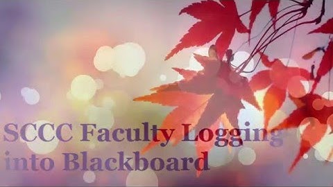 Logging into Blackboard