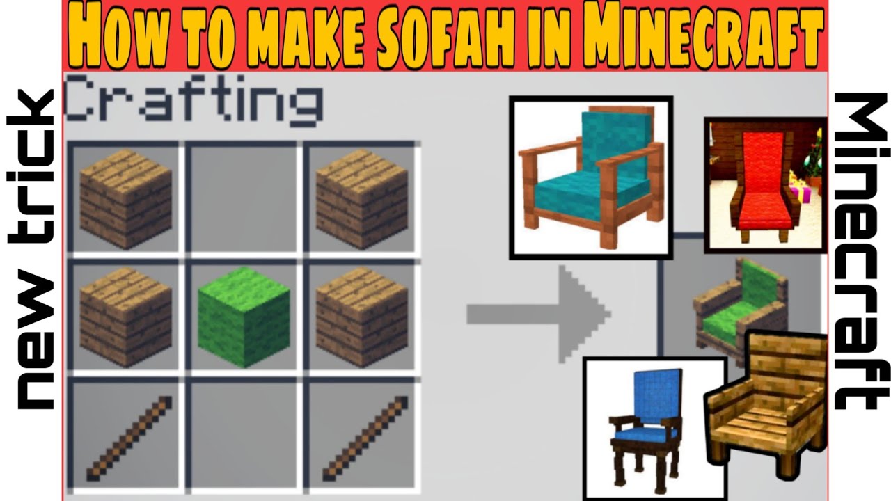 How to make sofah in Minecraft // crafty gamerz