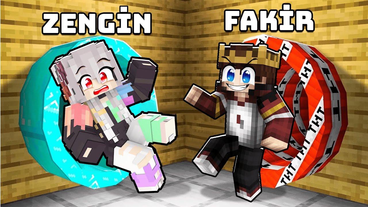 ZENGİN TÜNEL vs FAKİR TÜNEL - Minecraft