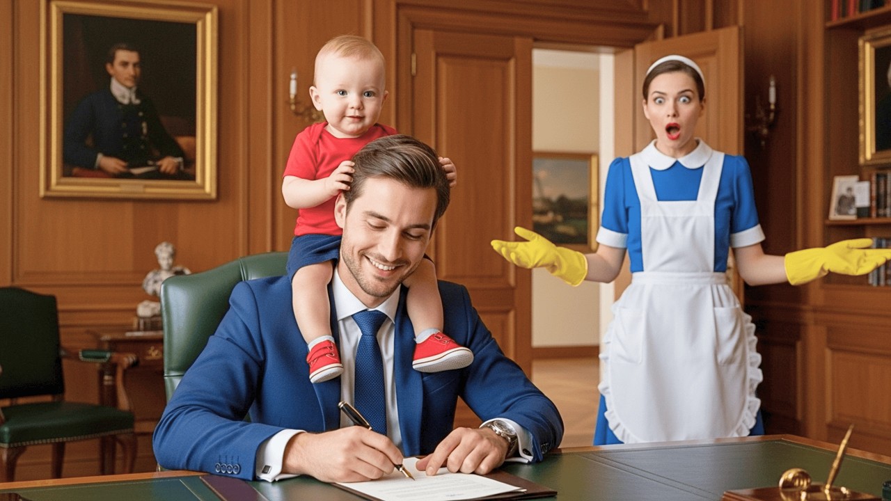 UNA NIÑERA LLEVÓ EL BEBÉ ESCONDIDA AL TRABAJO – Y SE HELÓ AL ENTRAR AL CUARTO DE EL MILLONARIO