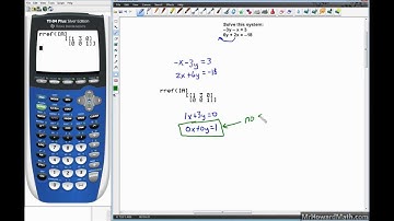 Linear Systems Solving with Graphing Calculator Matrix Method