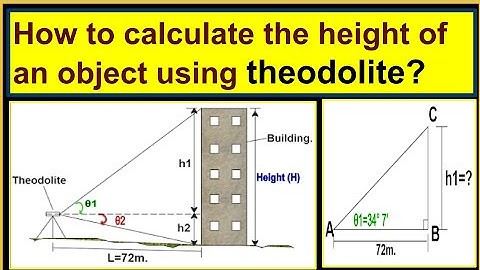 How to calculate the height of an object using theodolite?/Height of a building using theodolite.