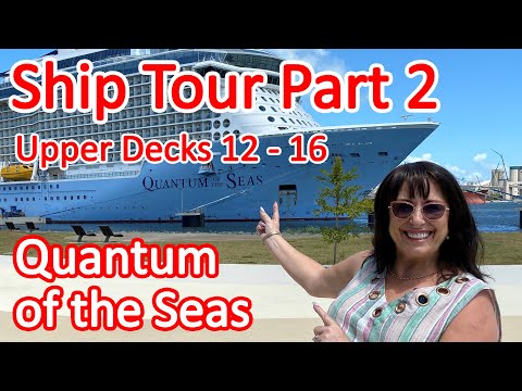 Royal Caribbean Quantum of the Seas Ship Tour Part 2 - Upper Decks, Decks 12 - 16 Video Thumbnail