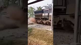 train accident with truck #memes #train #trend @railfanmohit01 #phonk #funny
