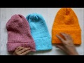 Super Easy Folded Brim Beanie using the Addi machine