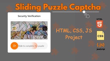 Sliding Puzzle Captcha | HTML, CSS, JS project