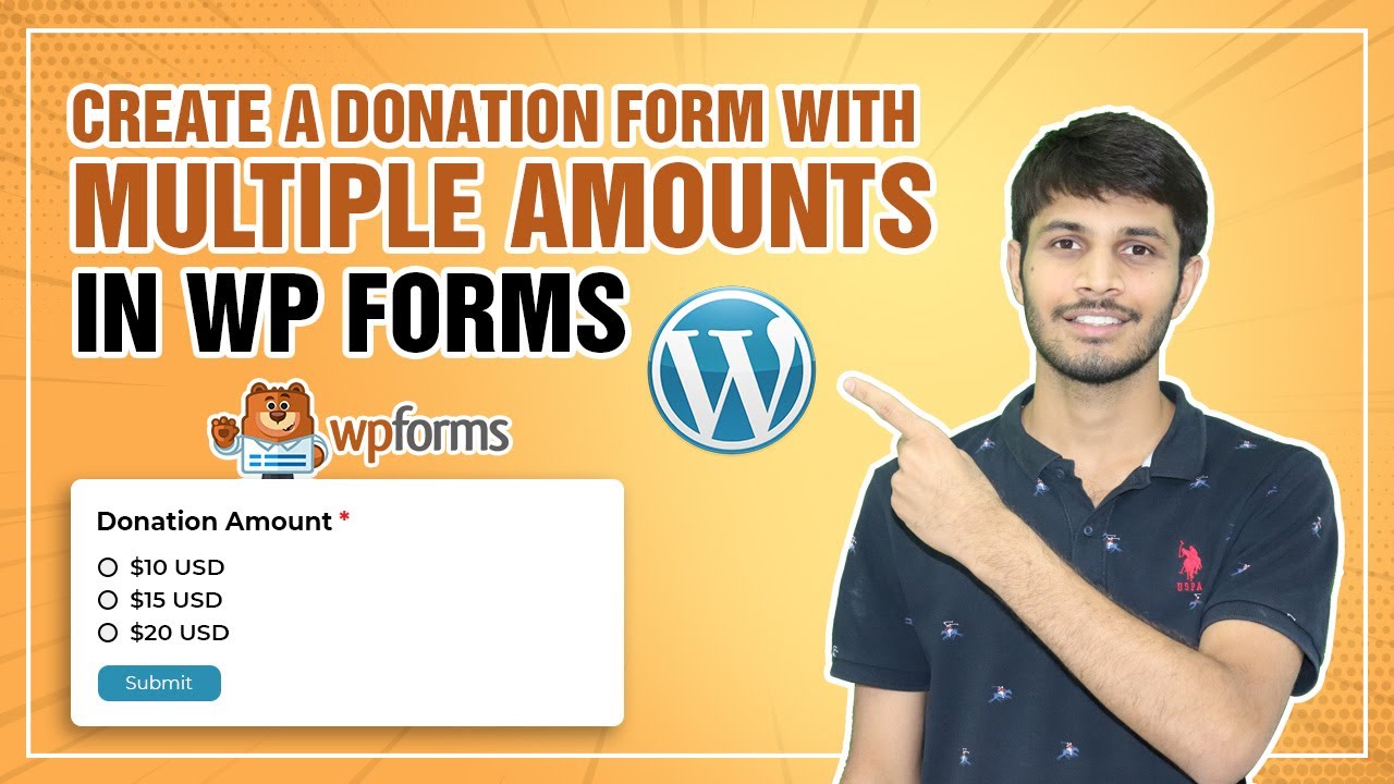 How To Create A Donation Form With Multiple Amounts In WPForms | WordPress Tutorial