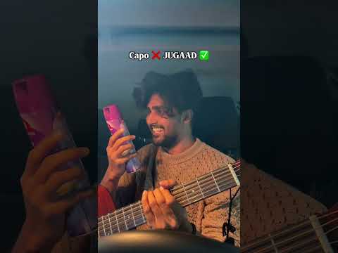 Barre chords ❌ Capo ❌ JUGAAD ✅ Guitar | Guitarist | Atif Aslam | Aadat | Fingerstyle | funny