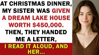 At Christmas Dinner, My Sister Was Given A Dream Lake House Worth $450k...