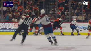 Famous Referee Mitch Dunning was taken off the ice on a stretcher after a collision with Josh Manson 🤕 Profile
