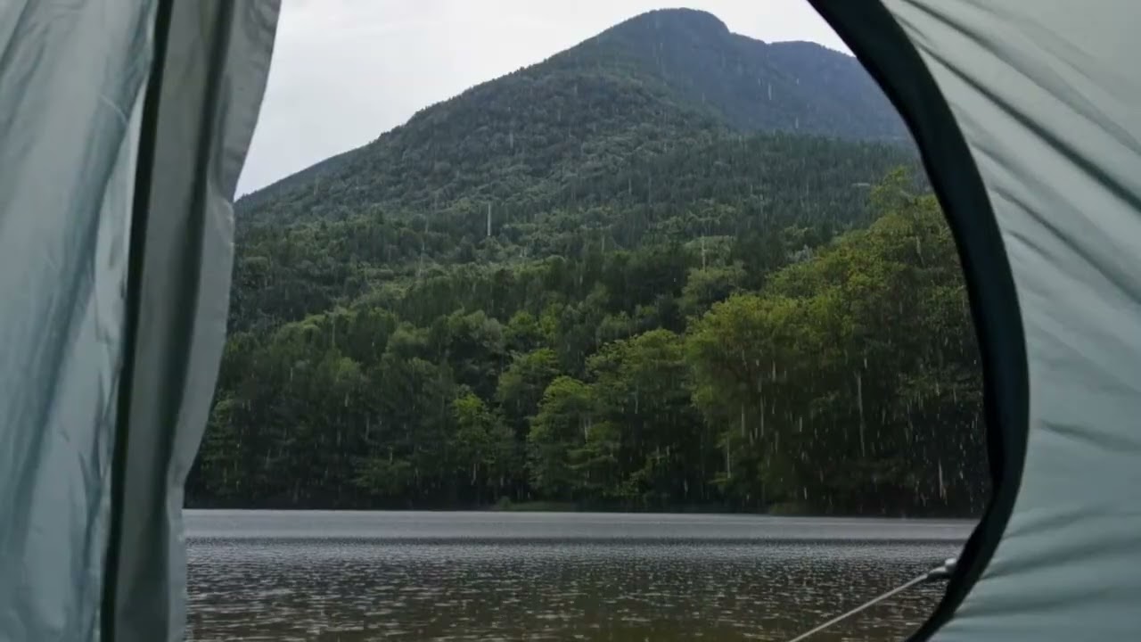 POV Watching the rain from inside a Tent I White Noise