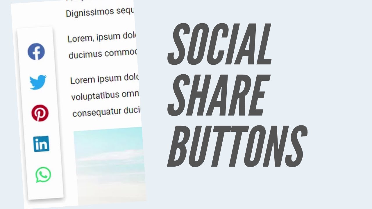 How To Create Custom Social Share Buttons For Website