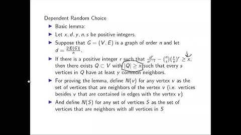 Dependent random choice