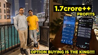 ₹1.7 CRORES PROFIT FROM OPTION BUYING  🧿 HIGHEST PROFIT IN A DAY 🔥