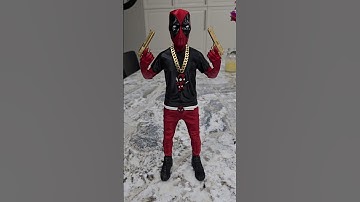 Urban Deadpool figure 3D printed with the Bambu Labs P1s #3dprinting #Deadpool #marvel