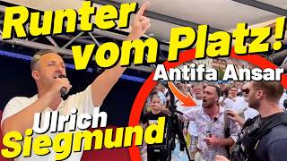 Ulrich Siegmund wirft Antifa Ansar vom Platz! 💥 Störung bei Rede AfD Simson Fahrt in Weißenfels!