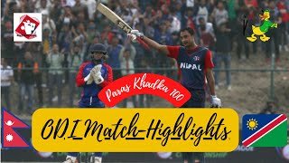 Nepal Vs Namibia Match Highlights || Thrilling Last Over Finish || Paras Khadka Century || WCLC