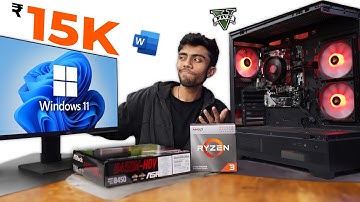 15,000/- Rs Super AMD PC Build!⚡[GIVEAWAY] Hard Gaming & Editing  Test🪛
