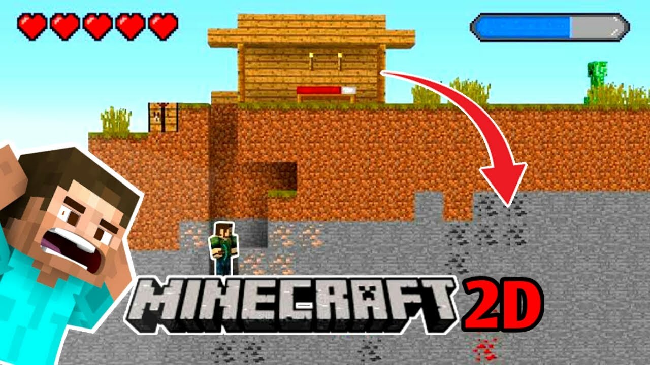 MINECRAFT BUT ITS 2D !! - YouTube