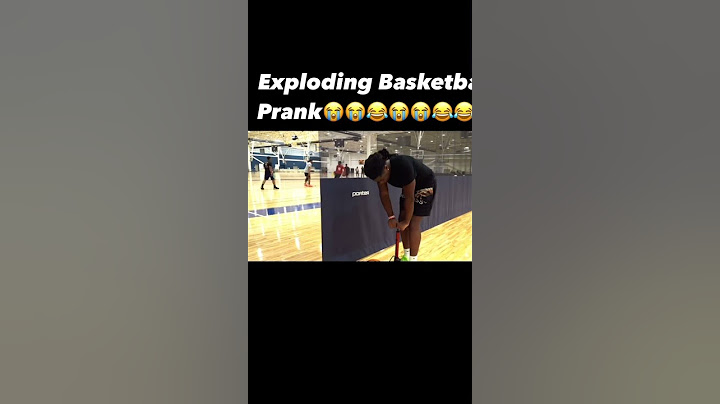 Exploding basketball prank #funny #basketball #explosion  #viral #lol