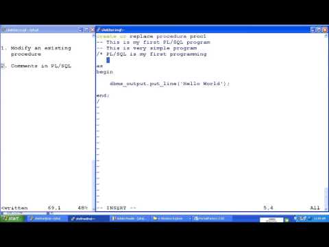 PL/SQL (Use comments in Program)