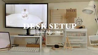 desk setup + tour | mini shopee haul screenshot 4
